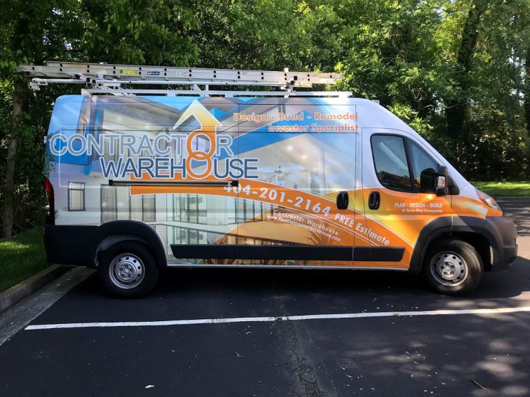Orange Vehicle Wrap for Van in Atlanta, GA